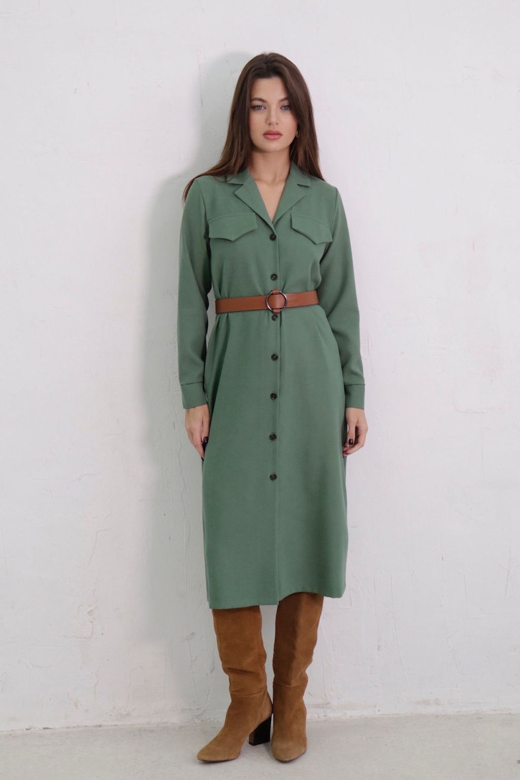 Платье-рубашка с английским воротником - Martichelli фото 240