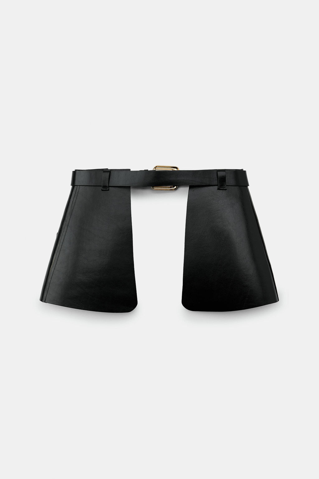 100% LEATHER SKIRT BELT WITH POCKETS - Zara фото 6