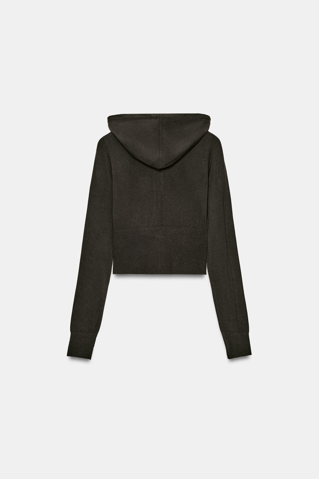 SUDADERA CROPPED SEAMLESS / marr?n vigor? - Zara фото 9