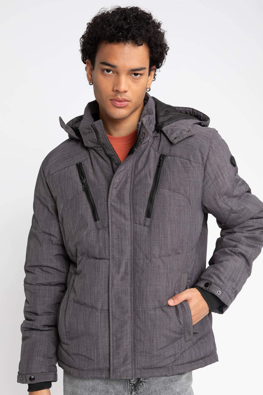 Sisme Mont Is? Yal?t?ml? C?kar?labilir Kapusonlu Polar Astarl? Su Gecirmez - Defacto фото 4