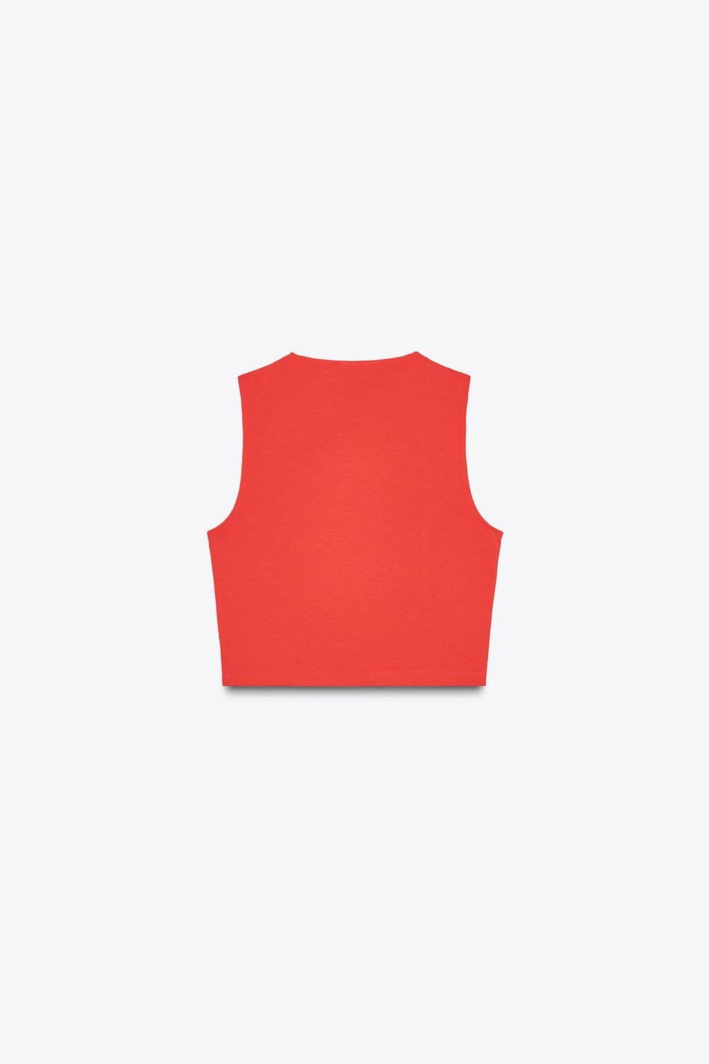 COTTON CROP TOP - Zara фото 21