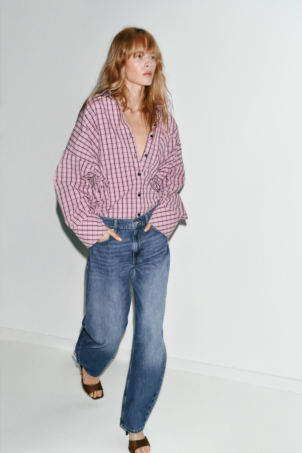 JEANS Z1975 BARREL HIGH-WAIST - Zara фото 5