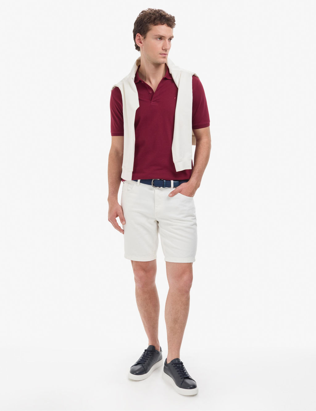 Bordo Regular Fit %100 Pamuk K_vr_lmaz Polo Yaka Basic Ti__rt