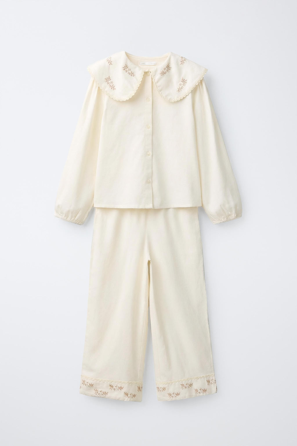 6-14 YEARS/ EMBROIDERED FLOWER PYJAMAS - Zara фото 11
