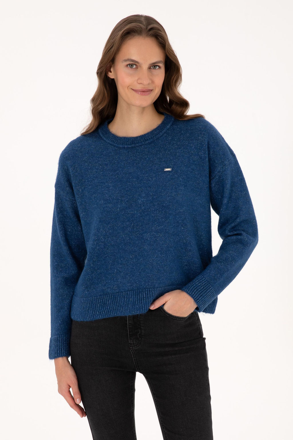 Kad_n Lacivert Kazak