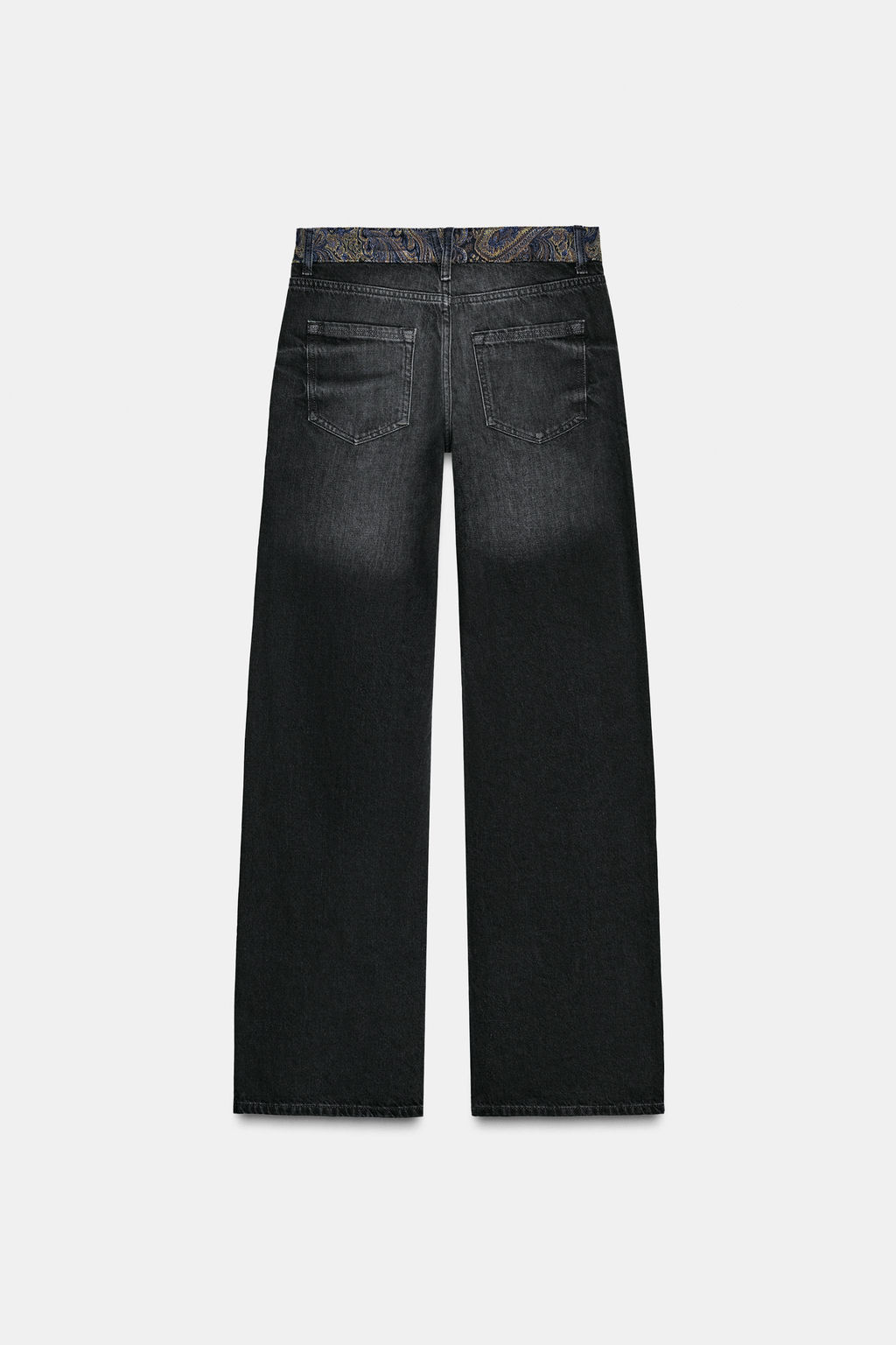 Z1975 MID-WAIST JACQUARD WAIST JEANS - Zara фото 17