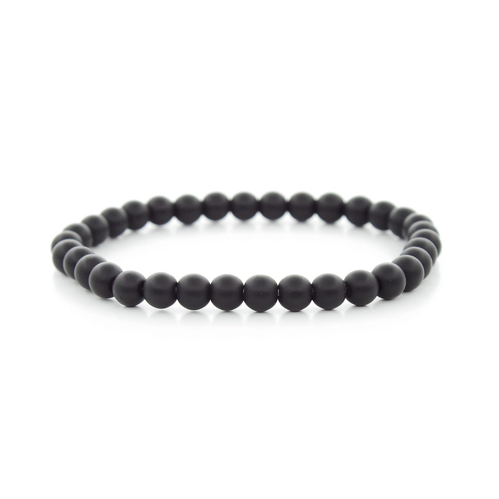 Браслет Классика 6мм шунгит длина 17см