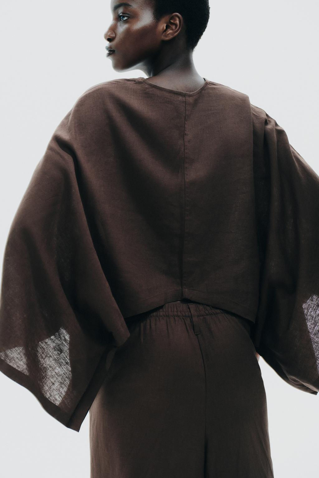 ASYMMETRIC CAPE KIMONO - Zara фото 6