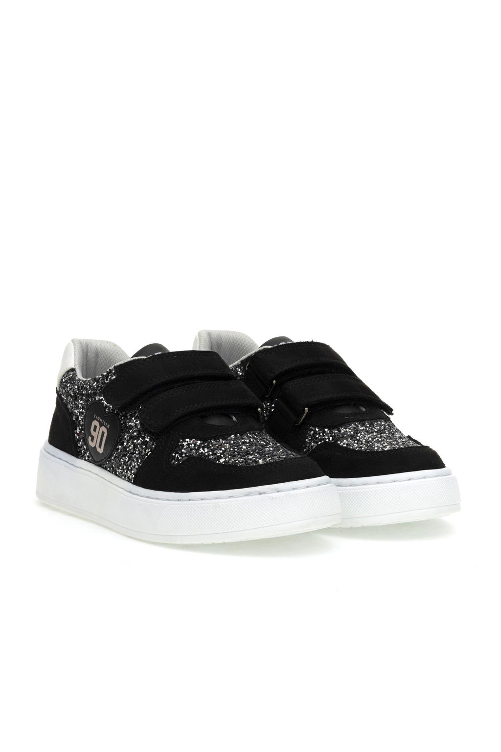 K_z _ocuk Siyah Simli Sneaker Ayakkab_ Sepette S_rpriz _ndirim