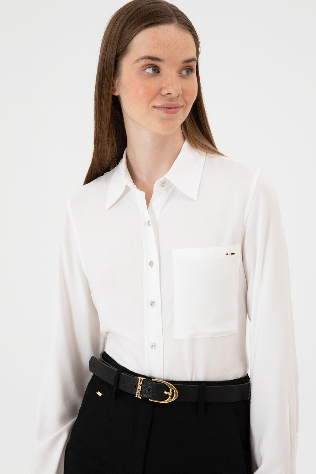 Kad_n Beyaz Uzun Kollu G_mlek Sepette S_rpriz _ndirim - U.s. polo assn фото 2