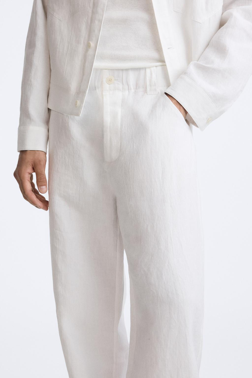 100% HEMP TROUSERS - Zara фото 5