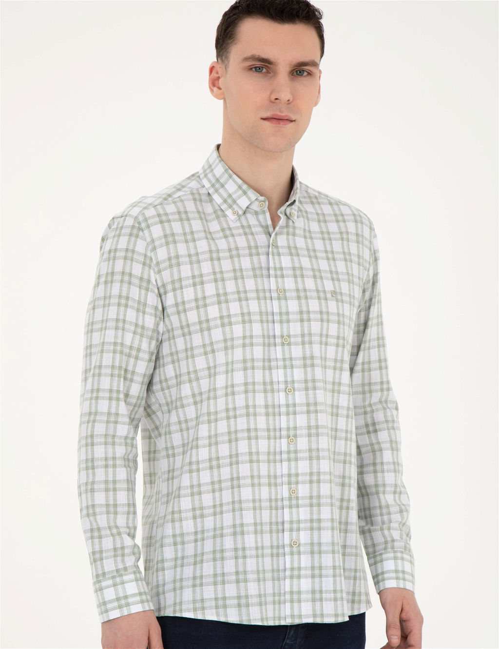 Ye_il Regular Fit Uzun Kollu G_mlek - Pierre cardin фото 2