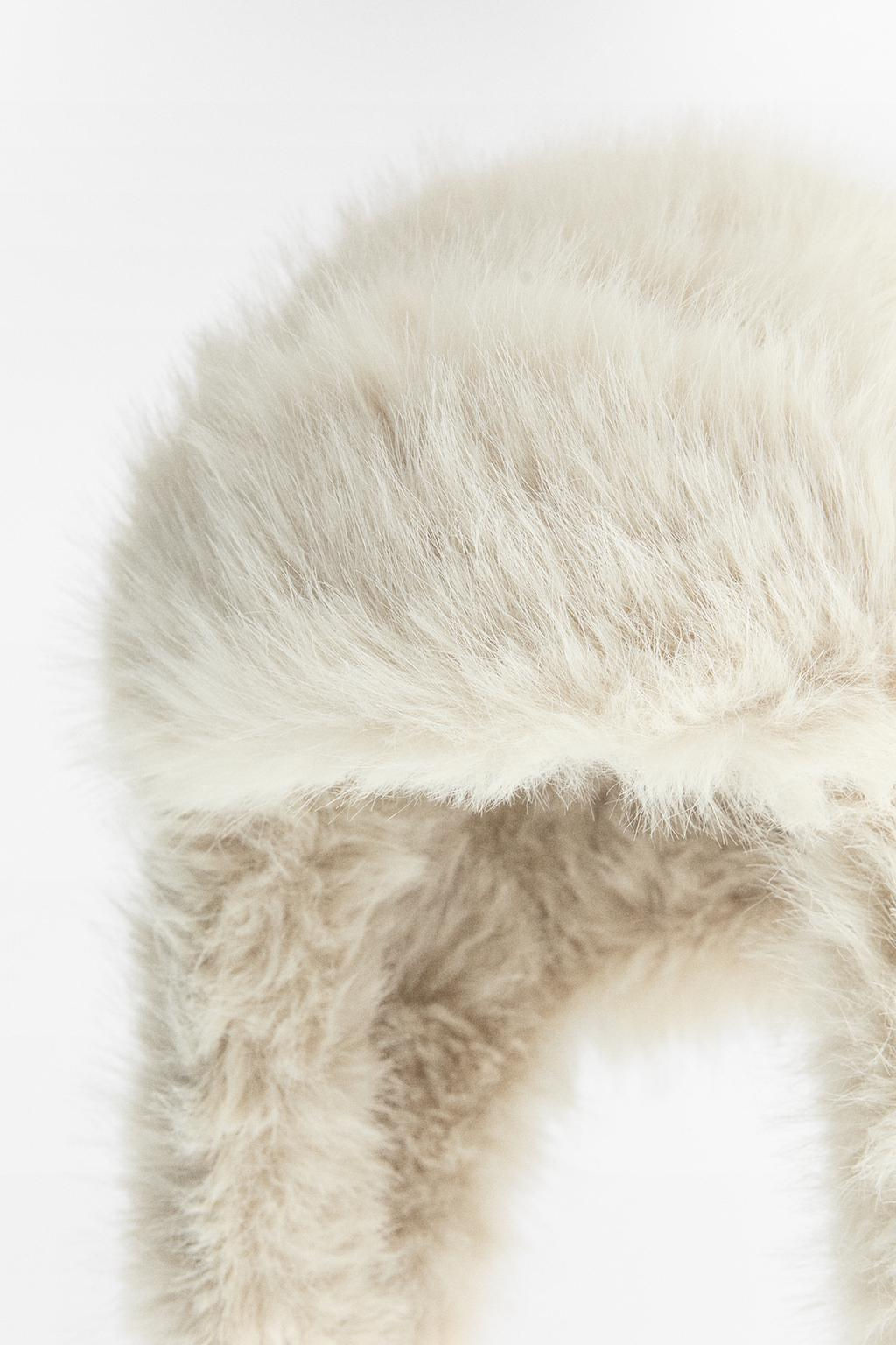 FAUX FUR AVIATOR HAT - Zara фото 5