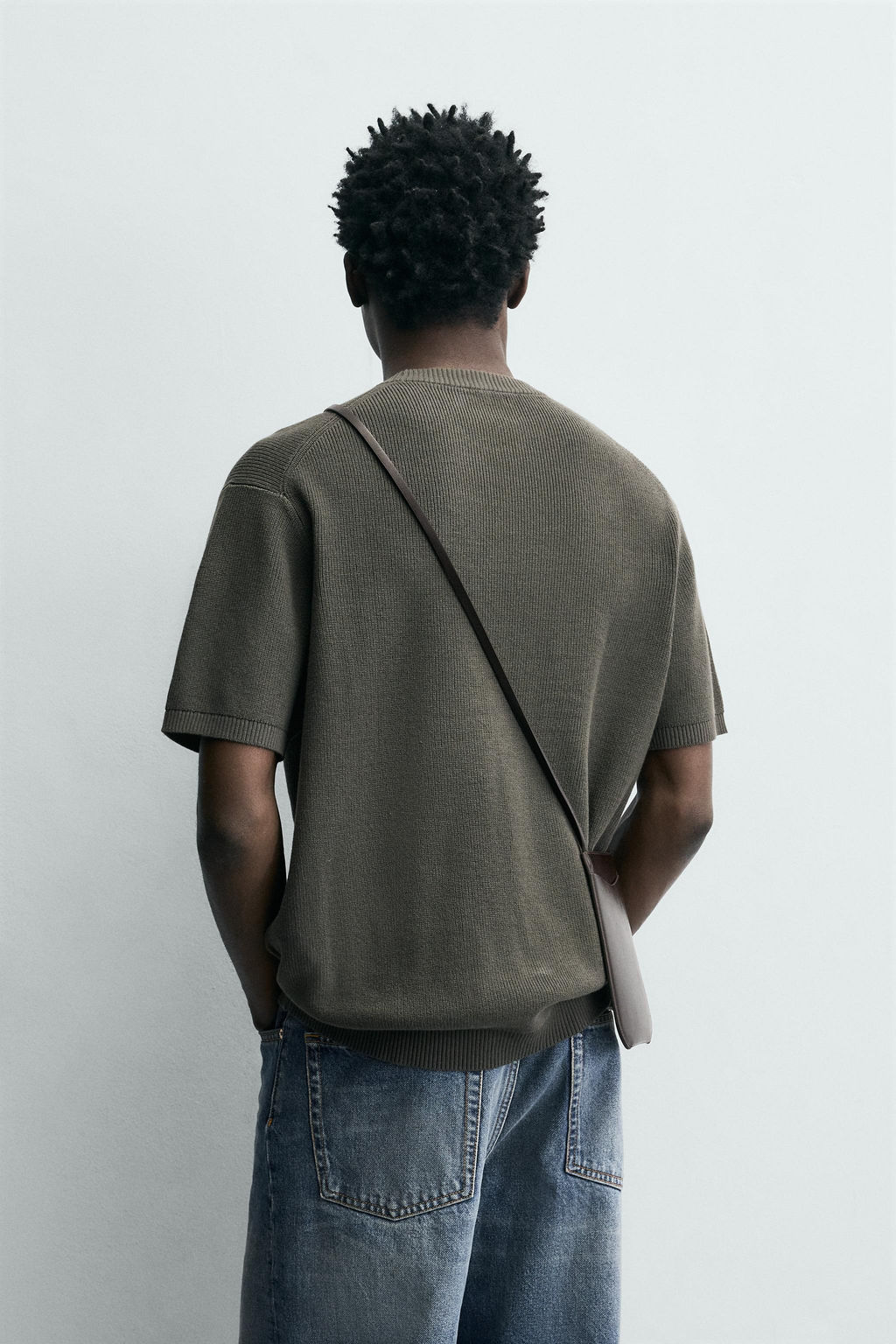 CAMISETA PUNTO PERLADO / Gris oscuro