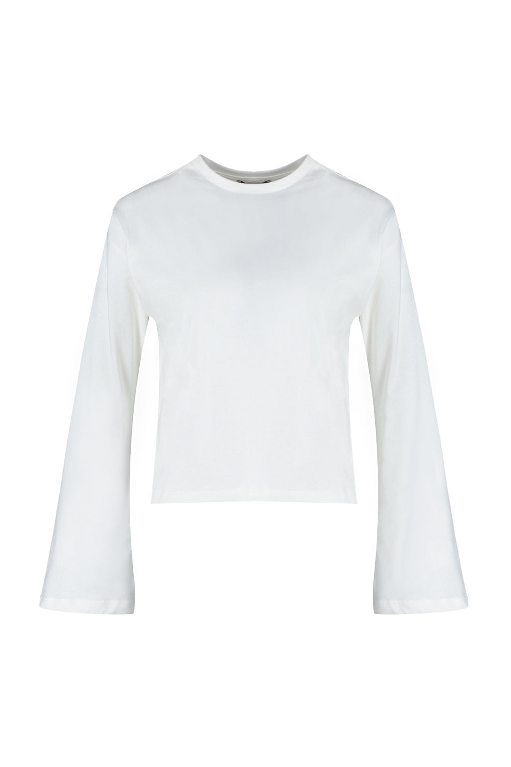 TRENDYOLMILLA Siyah Premium Ispanyol Kol Bisiklet Yaka Regular/Normal Kal?p Orme T-Shirt TWOAW24TS00008  фото 12