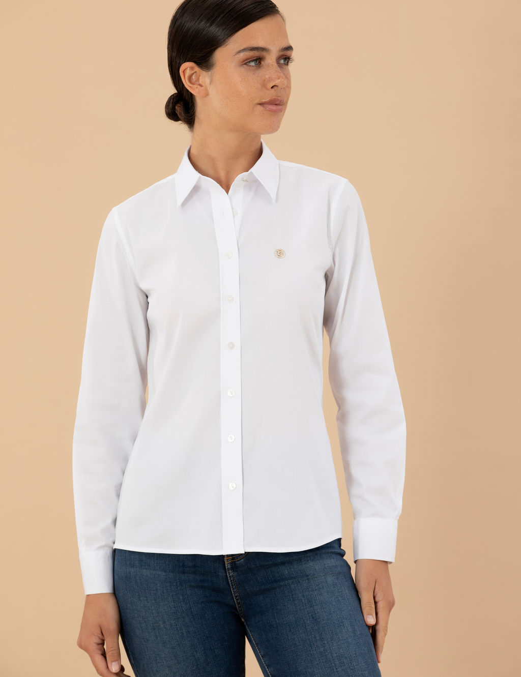 Beyaz Slim Fit Uzun Kollu G_mlek