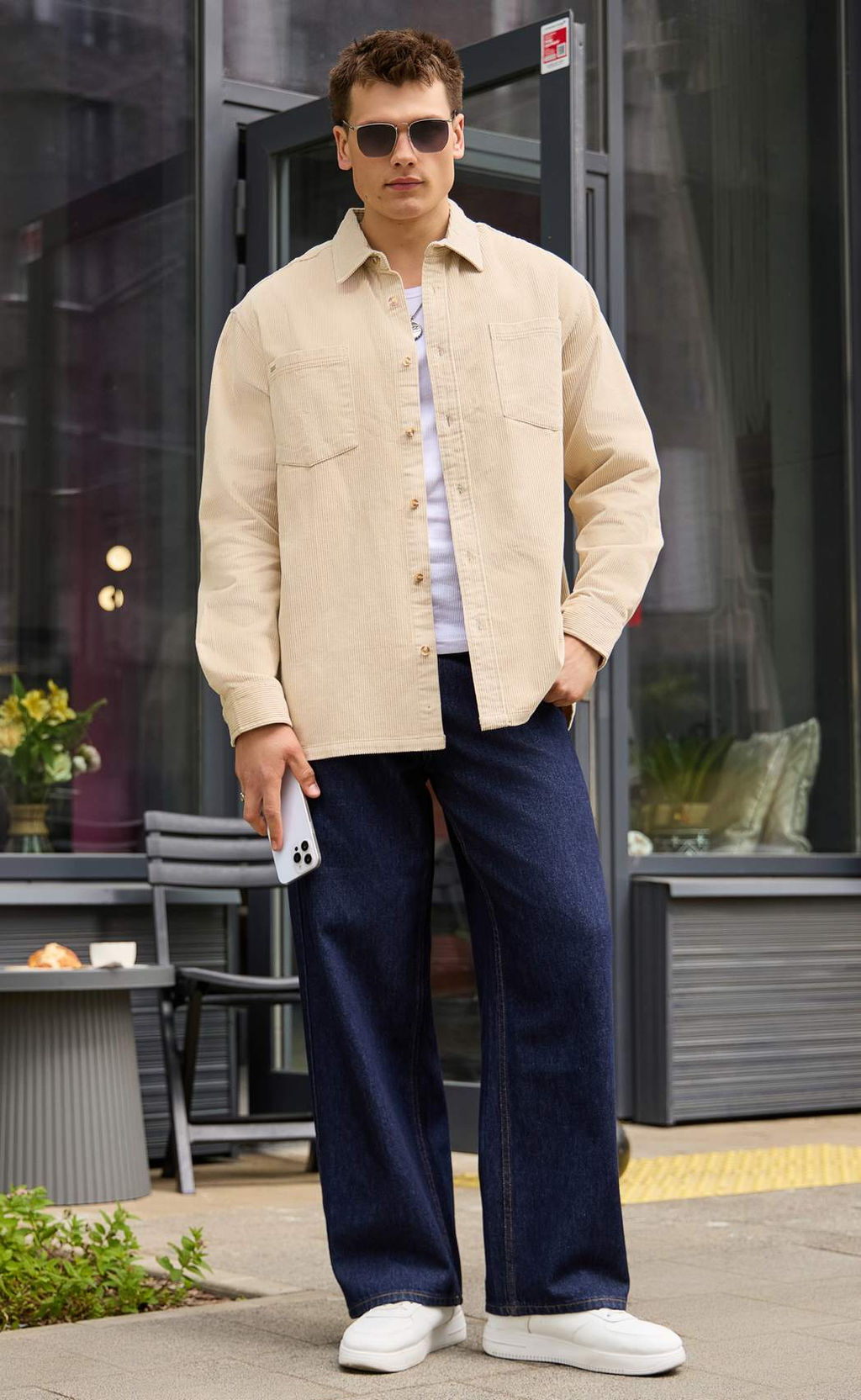 Рубашка вельвет F221-0470 l.beige - Primm фото 8