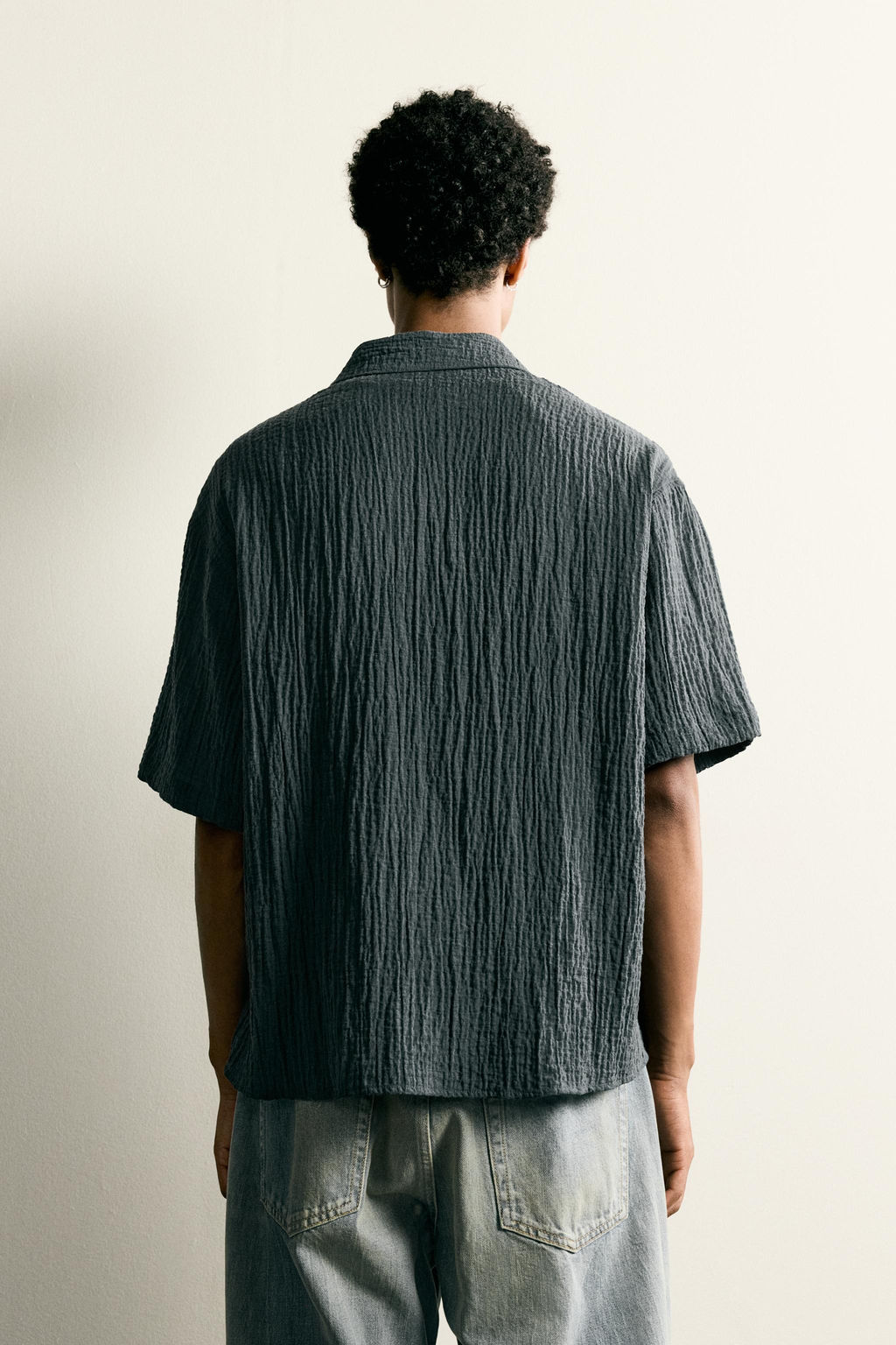 CAMISA RELAXED FIT RELIEVE / Azul - Zara фото 3