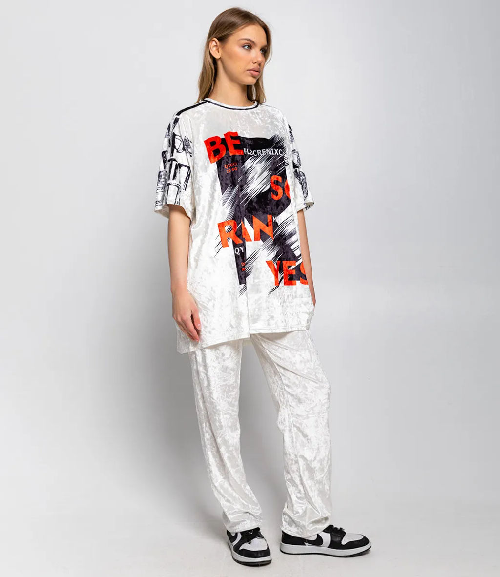 Спортивный костюм #КТ201 (13), молочный