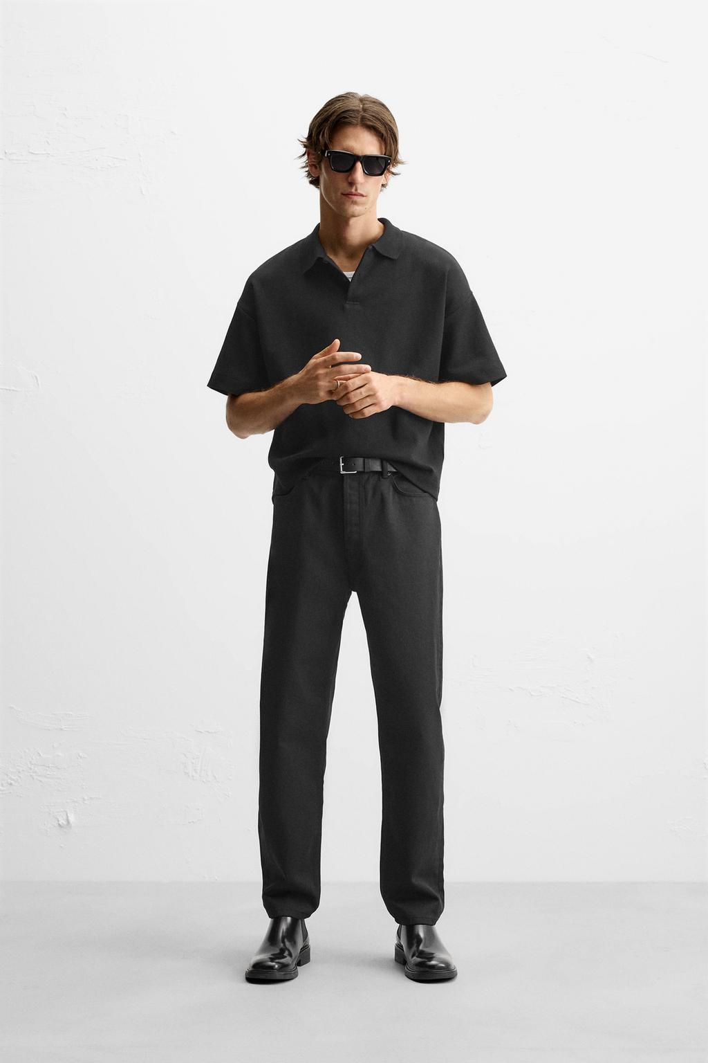 REGULAR FIT INTERLOCK POLO SHIRT - Zara фото 9