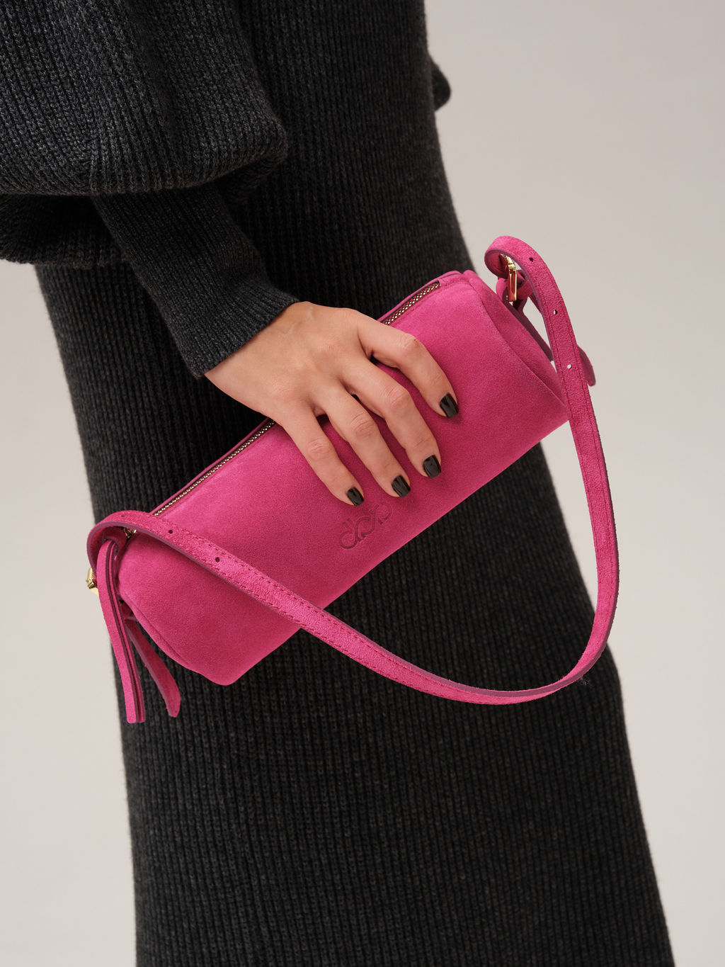 Замшевая сумка Tube DBR 31343 розовый тюльпан фото 7