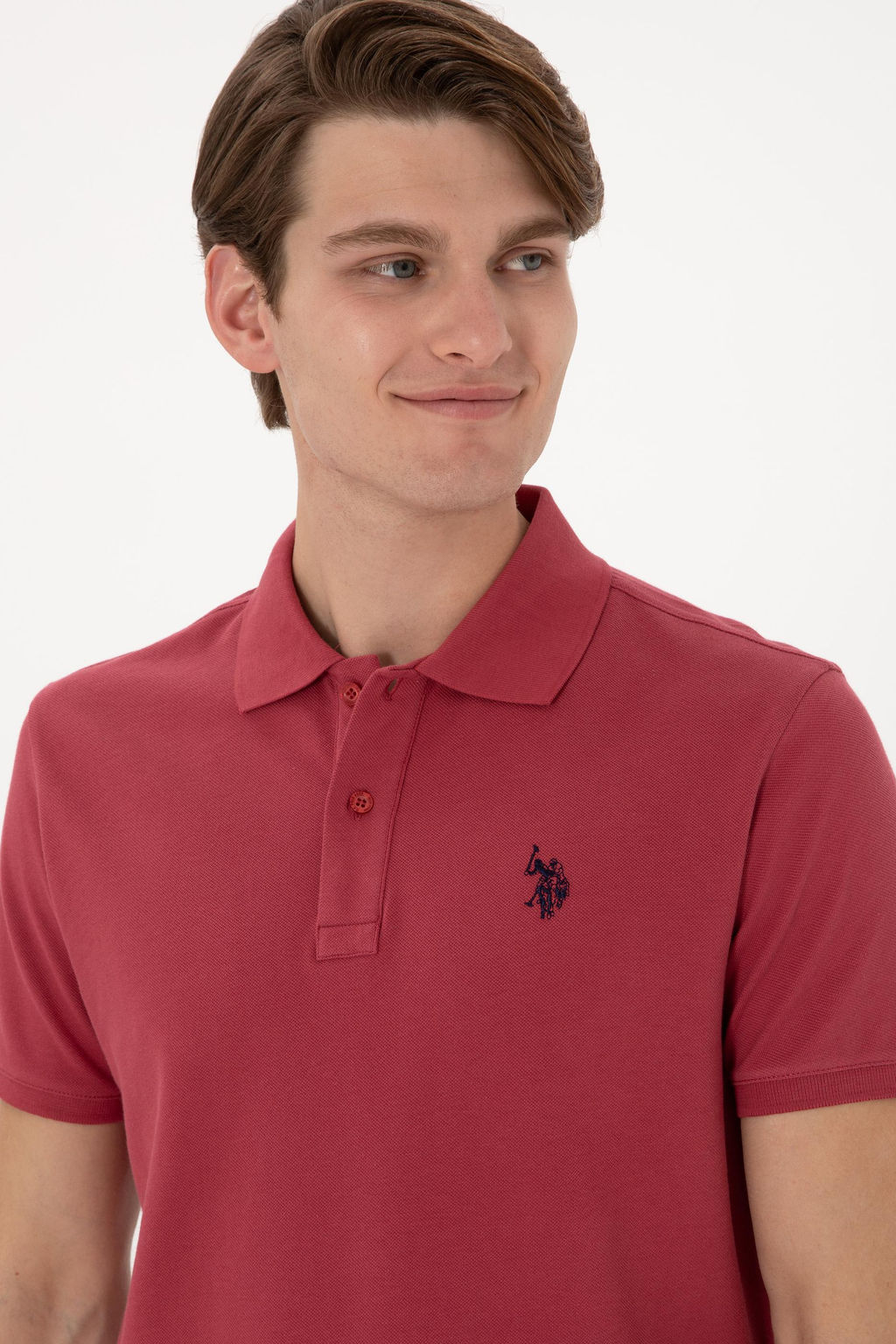 Erkek Slim Fit Polo Yaka Vi_ne Basic Ti__rt - U.s. polo assn фото 2
