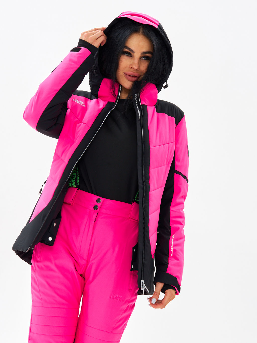 Женская горнолыжная / сноубордическая мембранная куртка Alpha Endless Peak Tech_3 Фуксия  фото 14