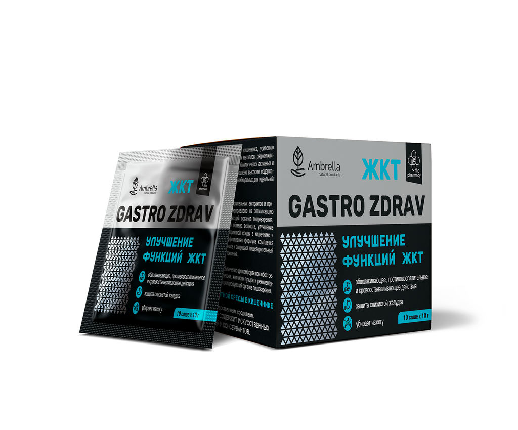 Улучшение функций ЖКТ "Gastro Zdrav", 10 шт. саше по 10 г.