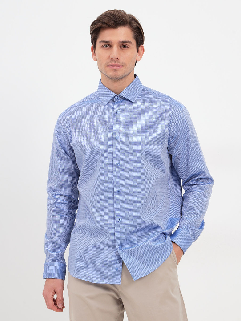 Сорочка мужская длинный рукав GREG 213/231/8705/Z  фото 9