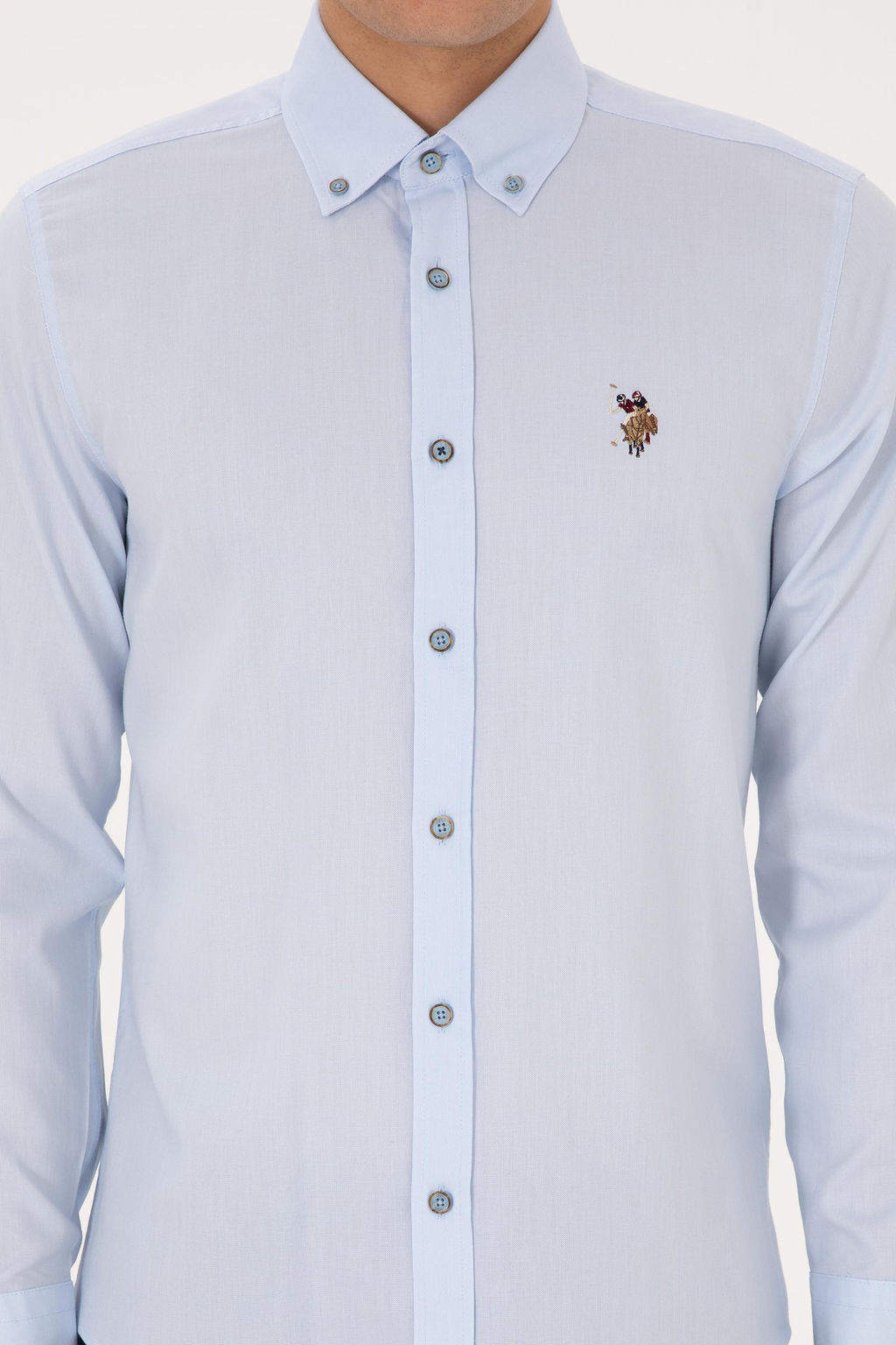 Erkek A__k Mavi Uzun Kollu Basic G_mlek - U.s. polo assn фото 7