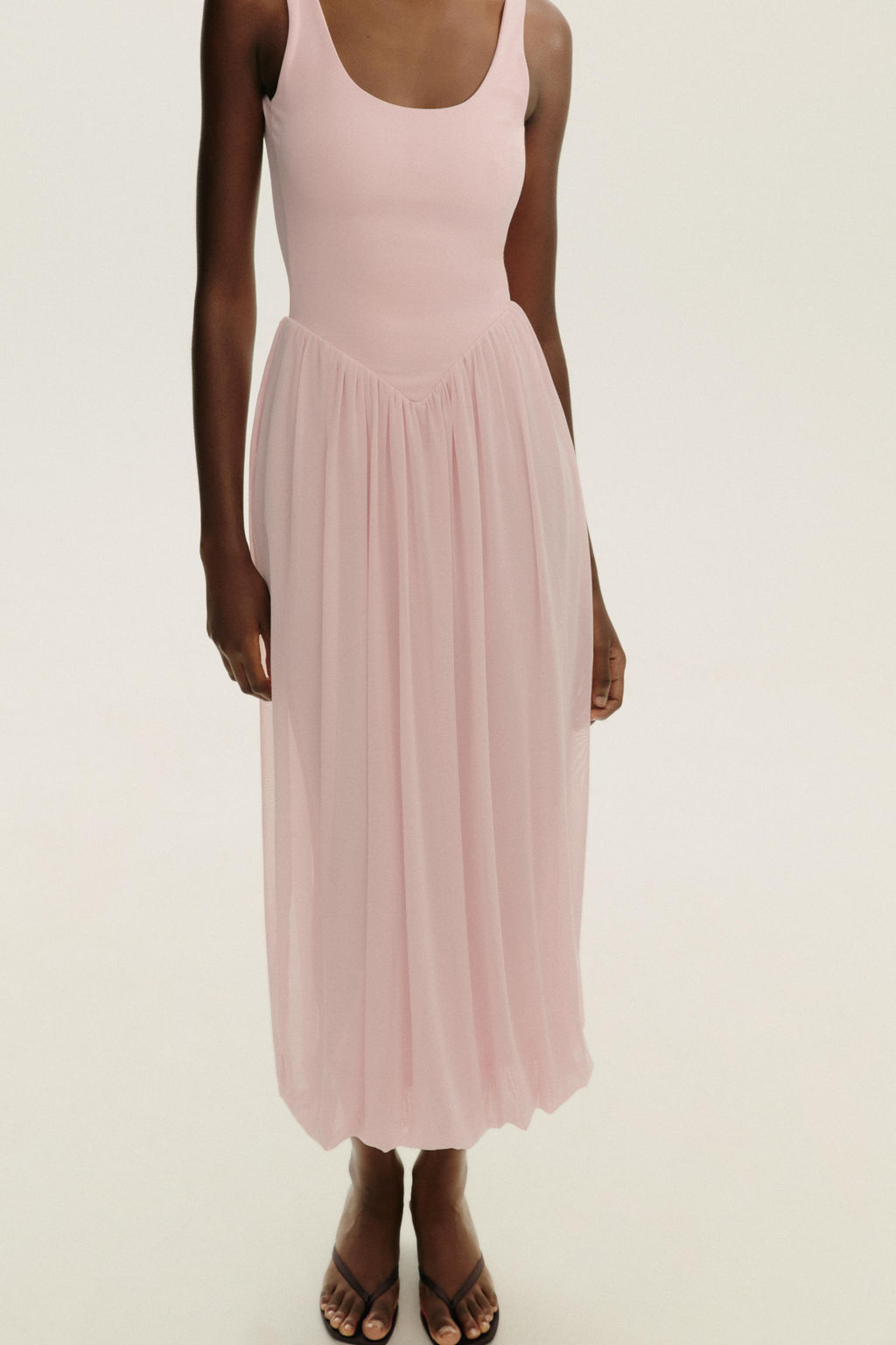 CONTRAST TULLE DRESS - Zara фото 3