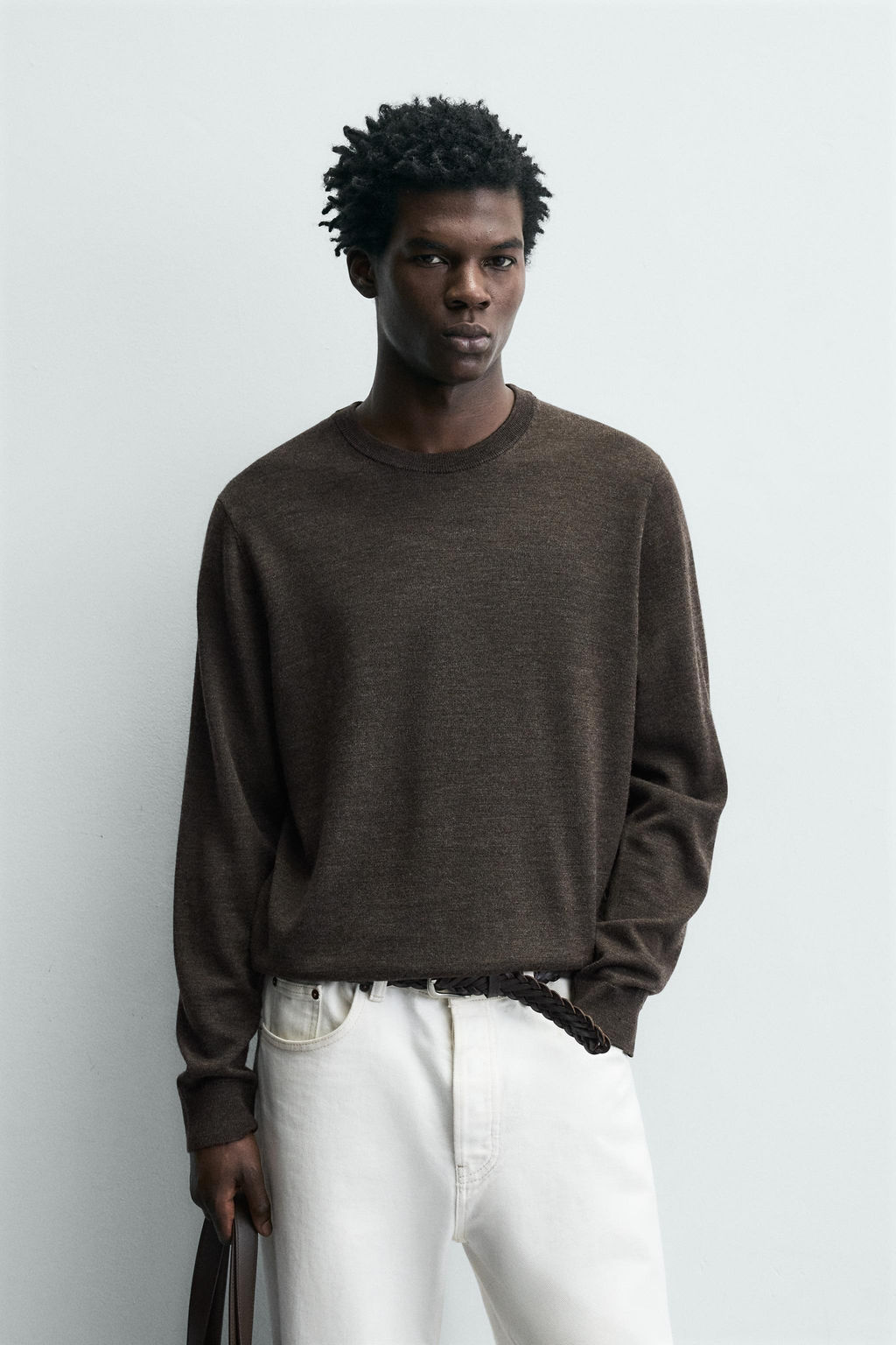 JERSEY REGULAR FIT LANA / marr?n vigor? - Zara фото 2