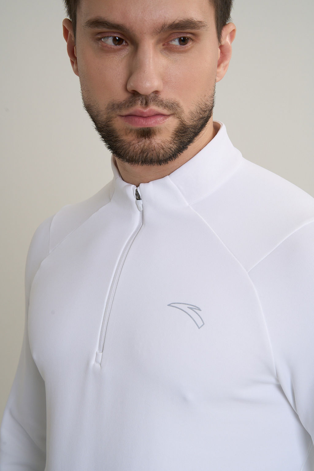 Лонгслив half-zip утепленный Белый ANTA RUNNING LS Tee фото 6