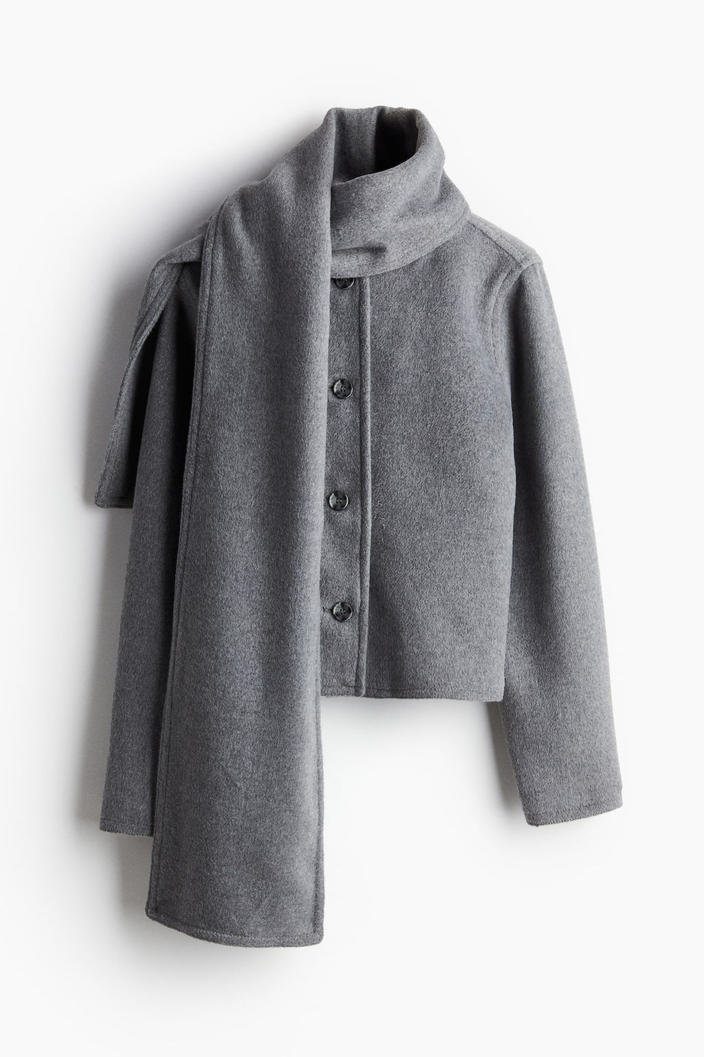 Chaqueta de fieltro con bufanda - H&m фото 7