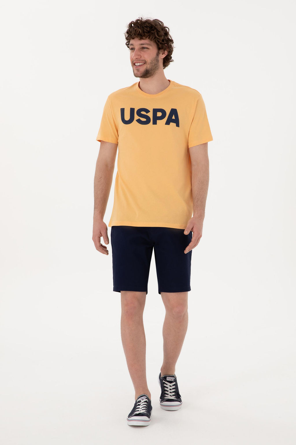 Erkek Regular Fit Bisiklet Yaka Turuncu Basic Ti__rt Sepette S_rpriz _ndirim - U.s. polo assn фото 4
