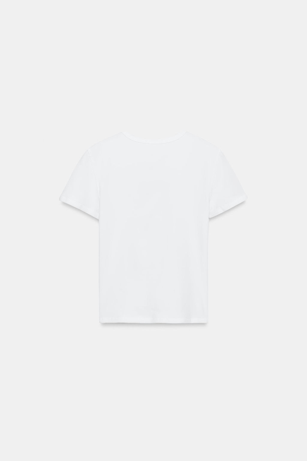 CAMISETA MANGA CORTA TEXTO / Blanco - Zara фото 4