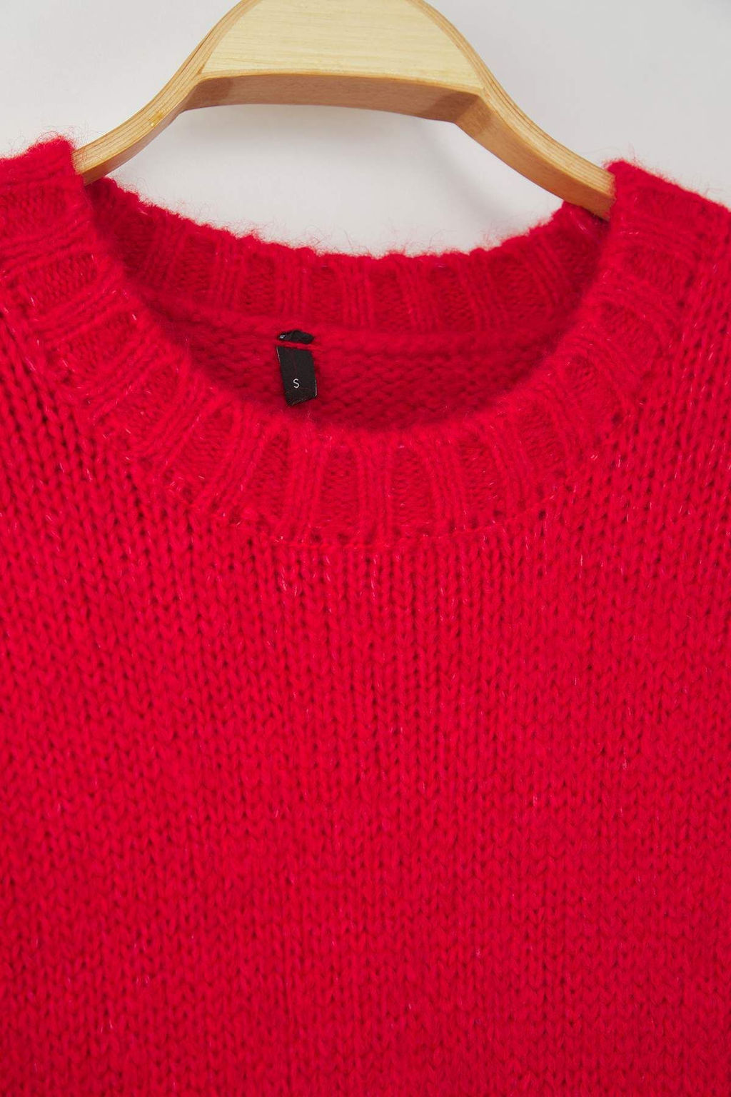 Wardrobe Essentials K?rm?z? Yumusak Dokulu Genis Kal?p Basic Triko Kazak | TWOAW26KZ00073