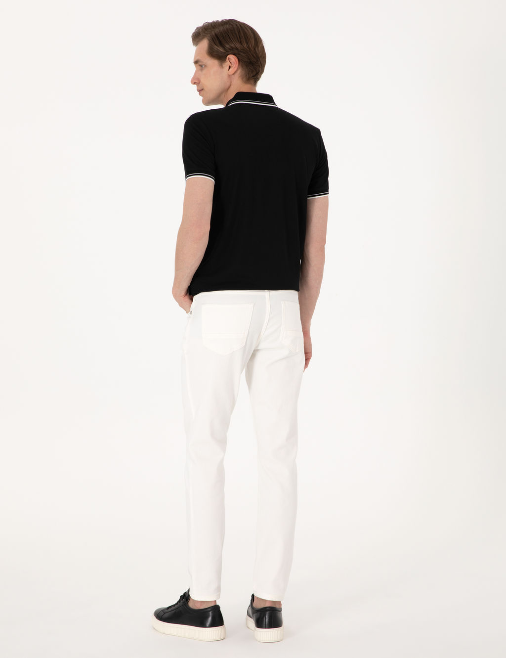 Ekru Slim Fit Jean Pantolon