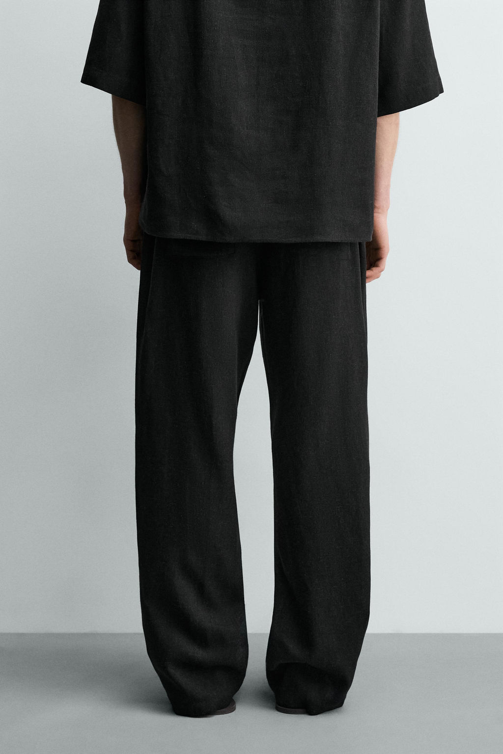 PANTAL?N RELAXED FIT VISCOSA - C??AMO / Negro - Zara фото 3