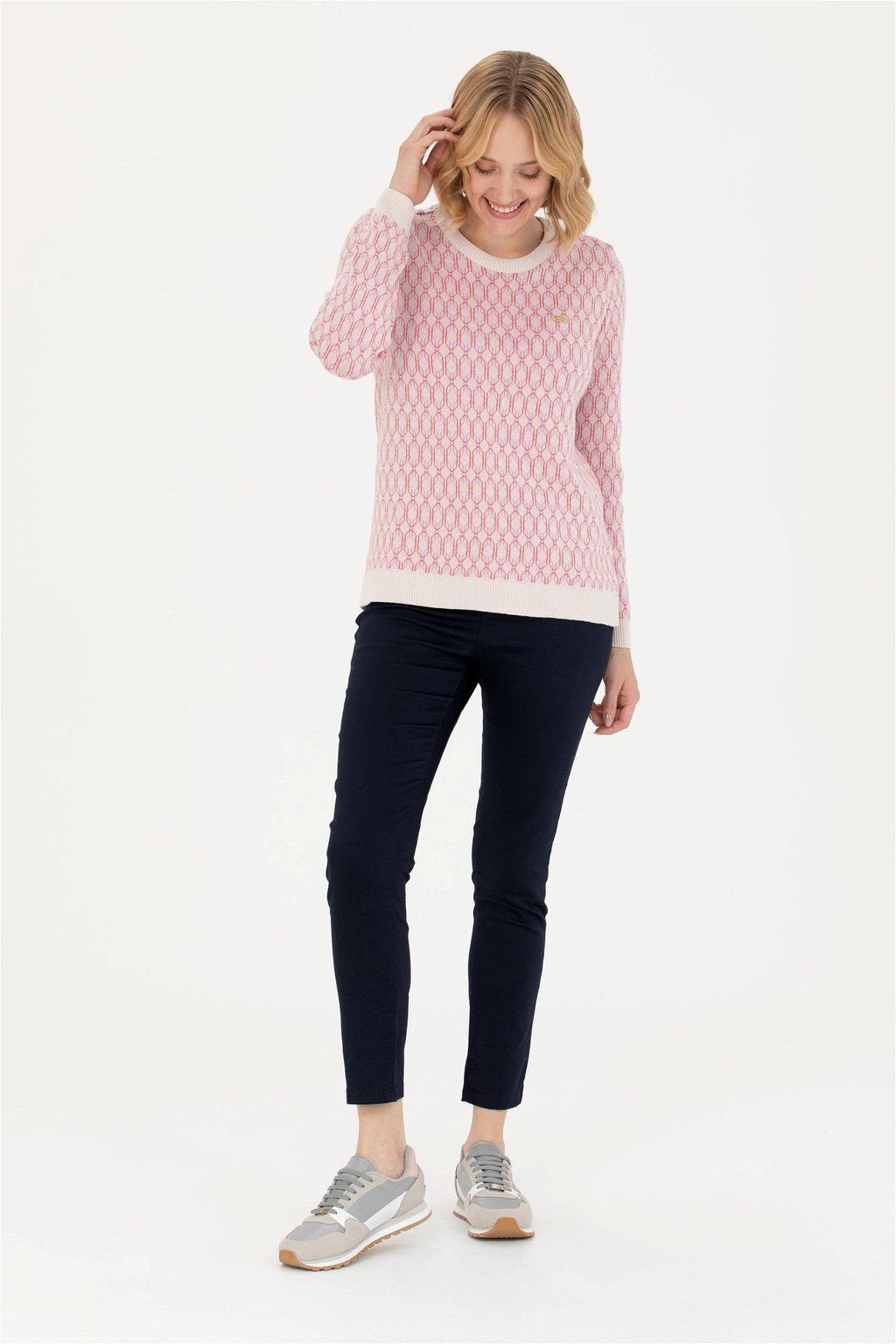 Женский кремовый свитер с круглым вырезом Неожиданная скидка в корзине - U.s. polo assn фото 4