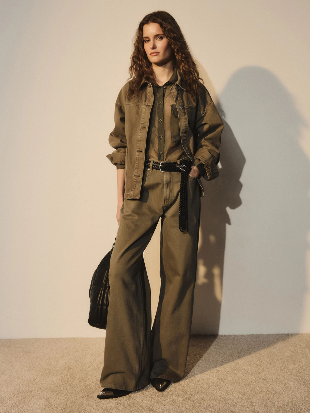 Джинсы wide leg с высокой посадкой / Zarina