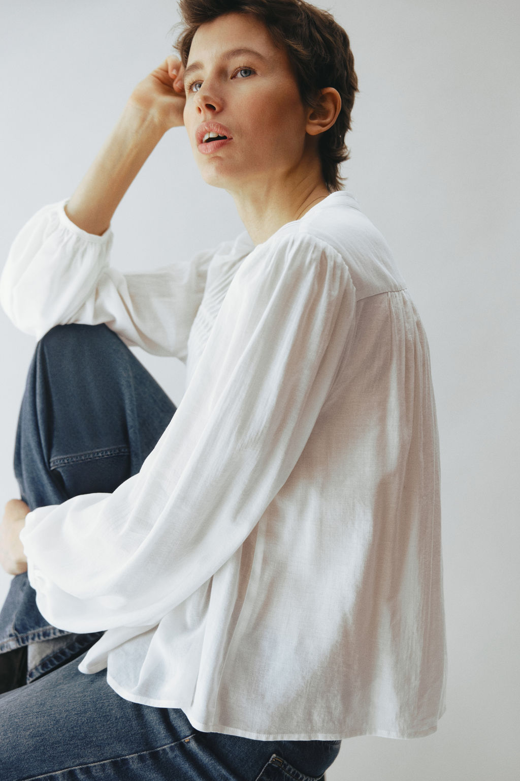 Blusa con jaretas - H&m фото 4