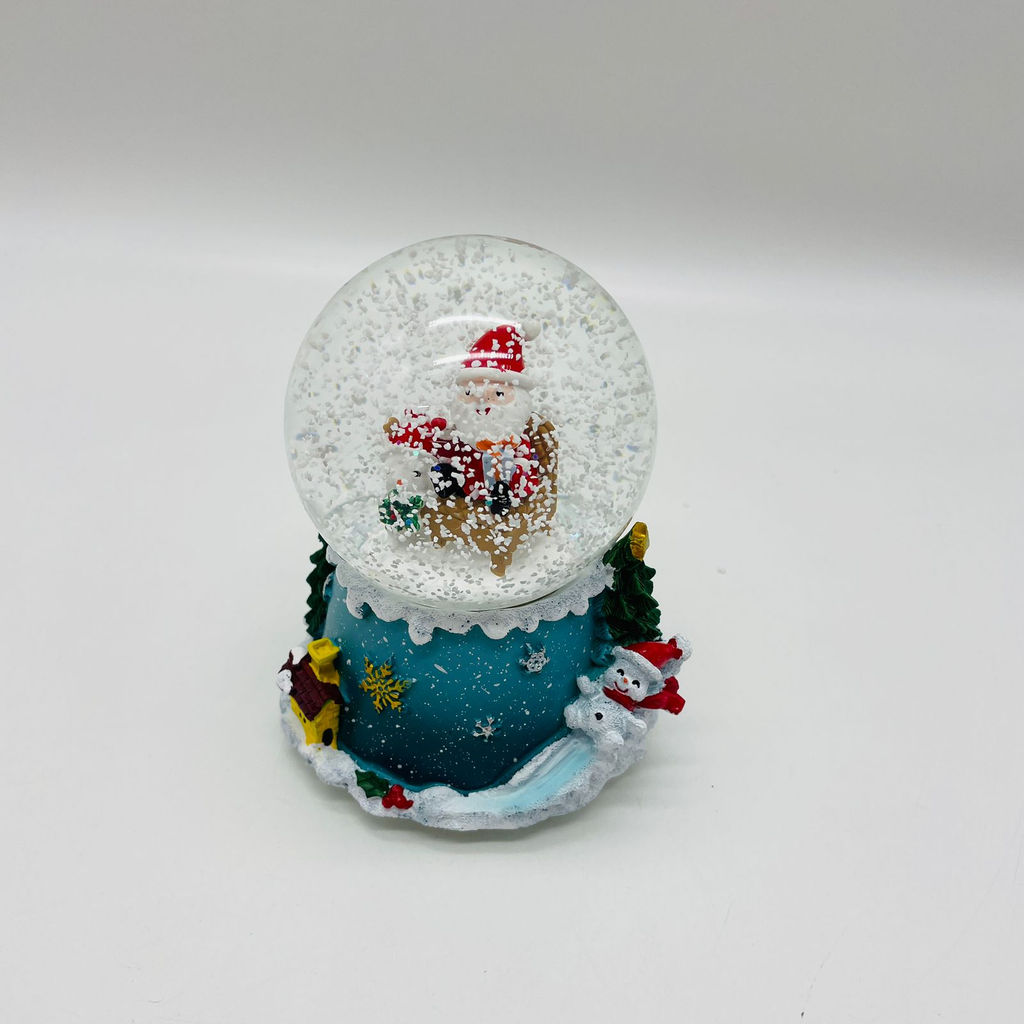 Новогодний декор - Снежный шар 13 см (стекло, свет, музыка) в ассортименте - Ип лебедев о.ю фото 2