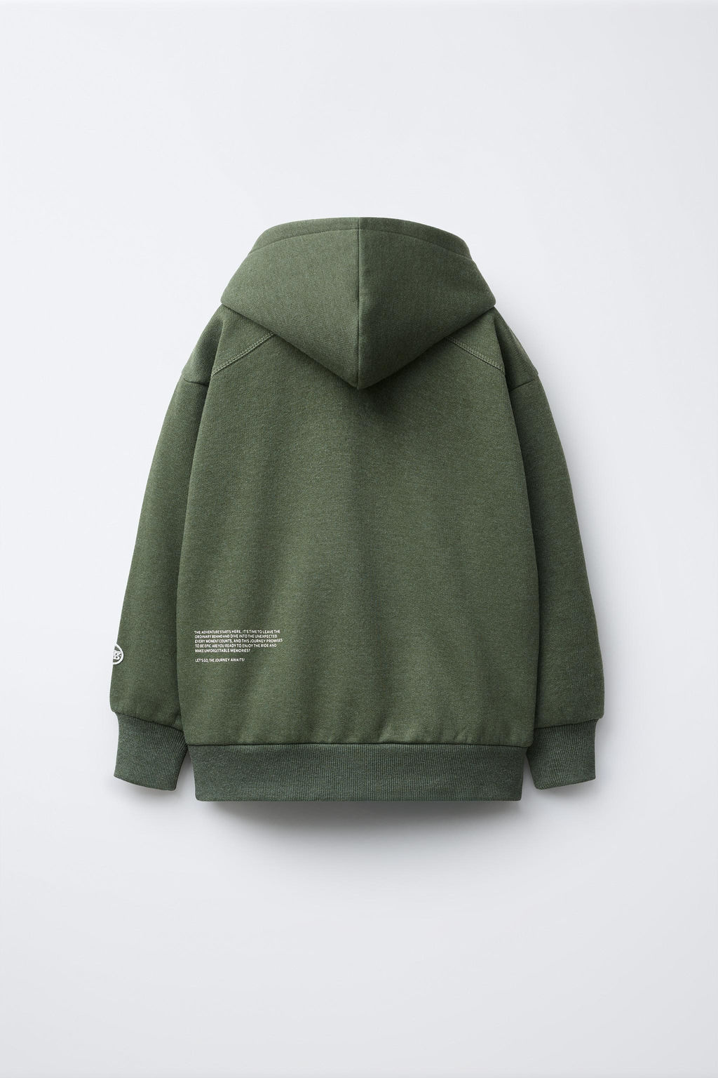 BRUSHED FLEECE SWEATSHIRT AND TROUSERS SET WITH SLOGAN - Zara фото 3