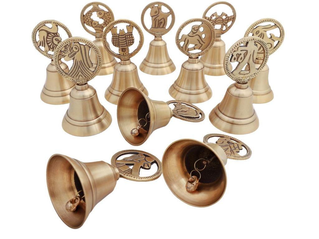 Колокольчики № Кл2064/2 (антик) наб. из 12шт - Ганг фото 2