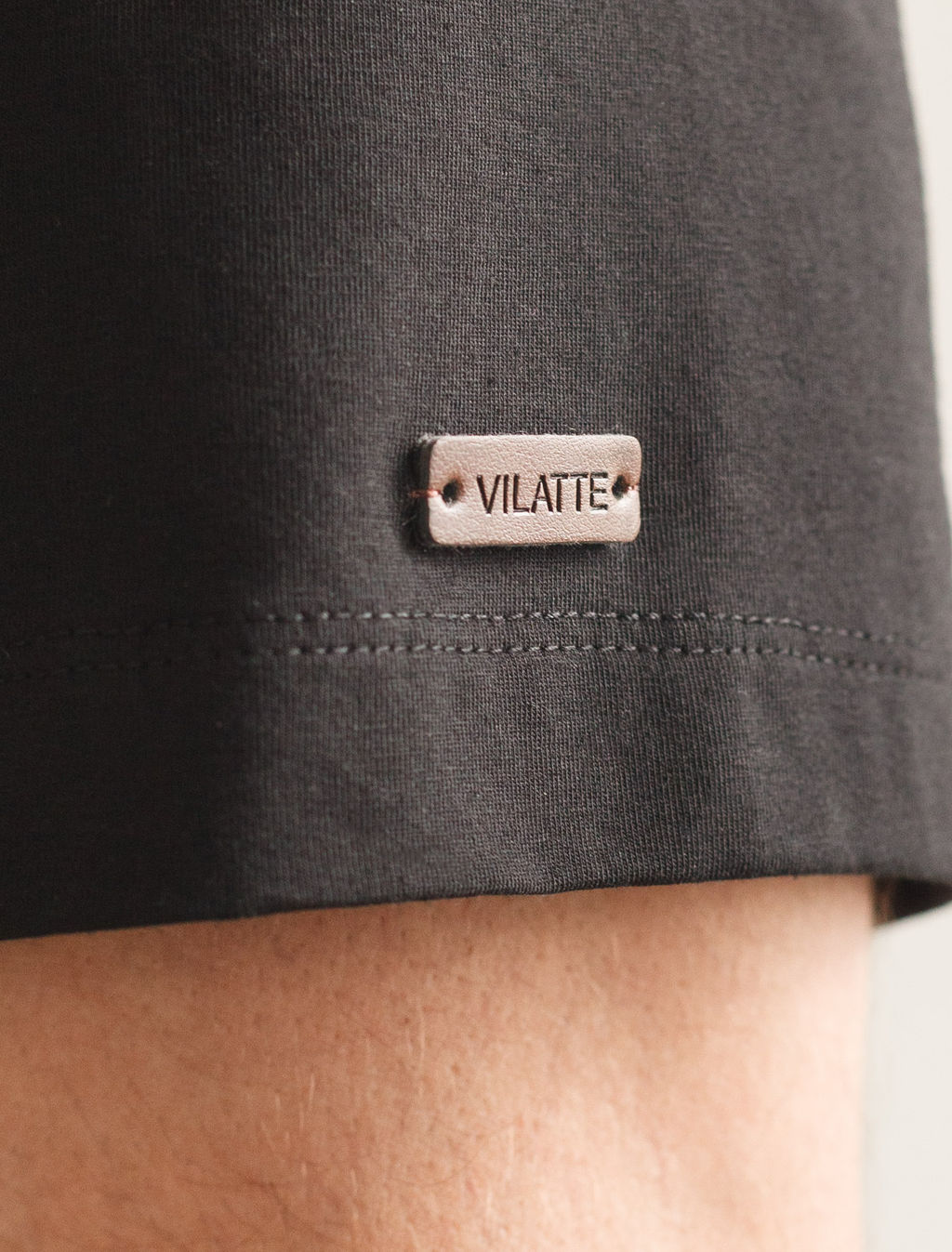 Футболка Vilatte U49.048 черный хлопок с эластаном  фото 3