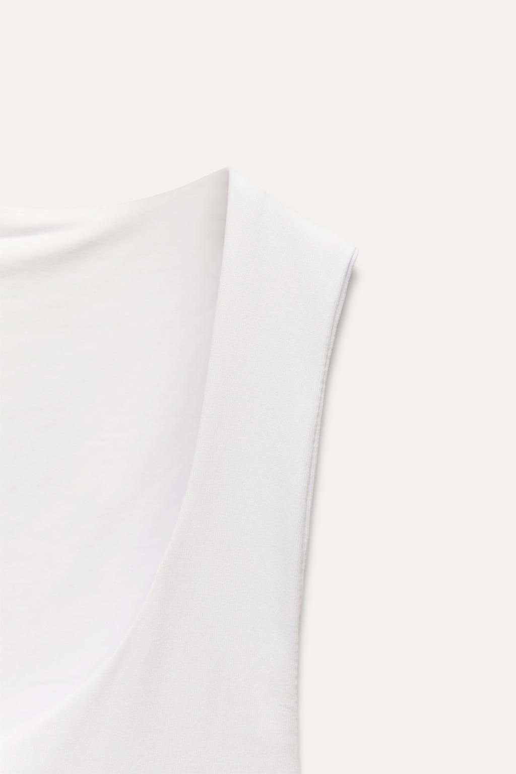 WIDE STRAP POLYAMIDE VEST TOP - Zara фото 27