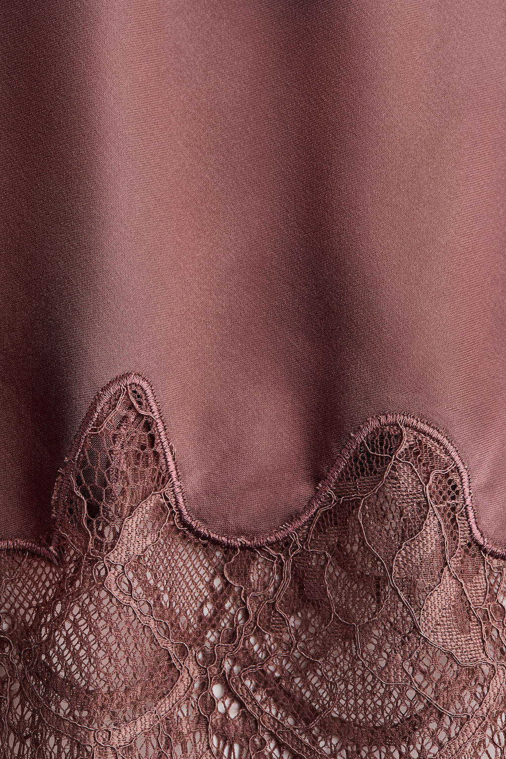 Falda lencera con ribete de encaje - H&m фото 7