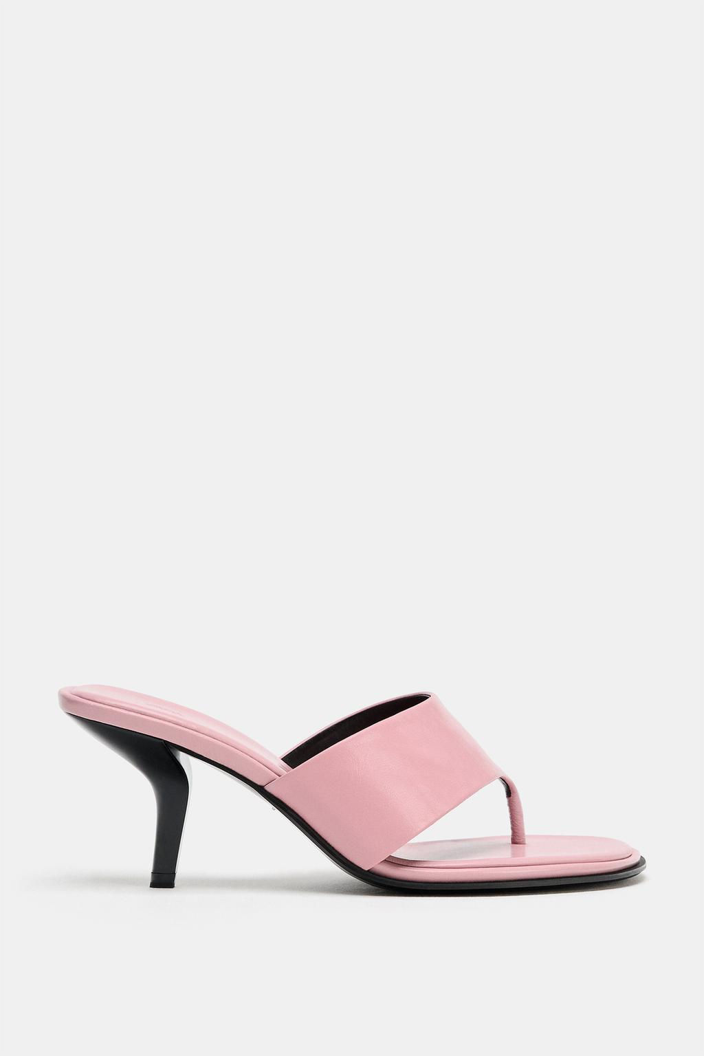 LIMITED EDITION LEATHER HIGH-HEEL SANDALS - Zara фото 3