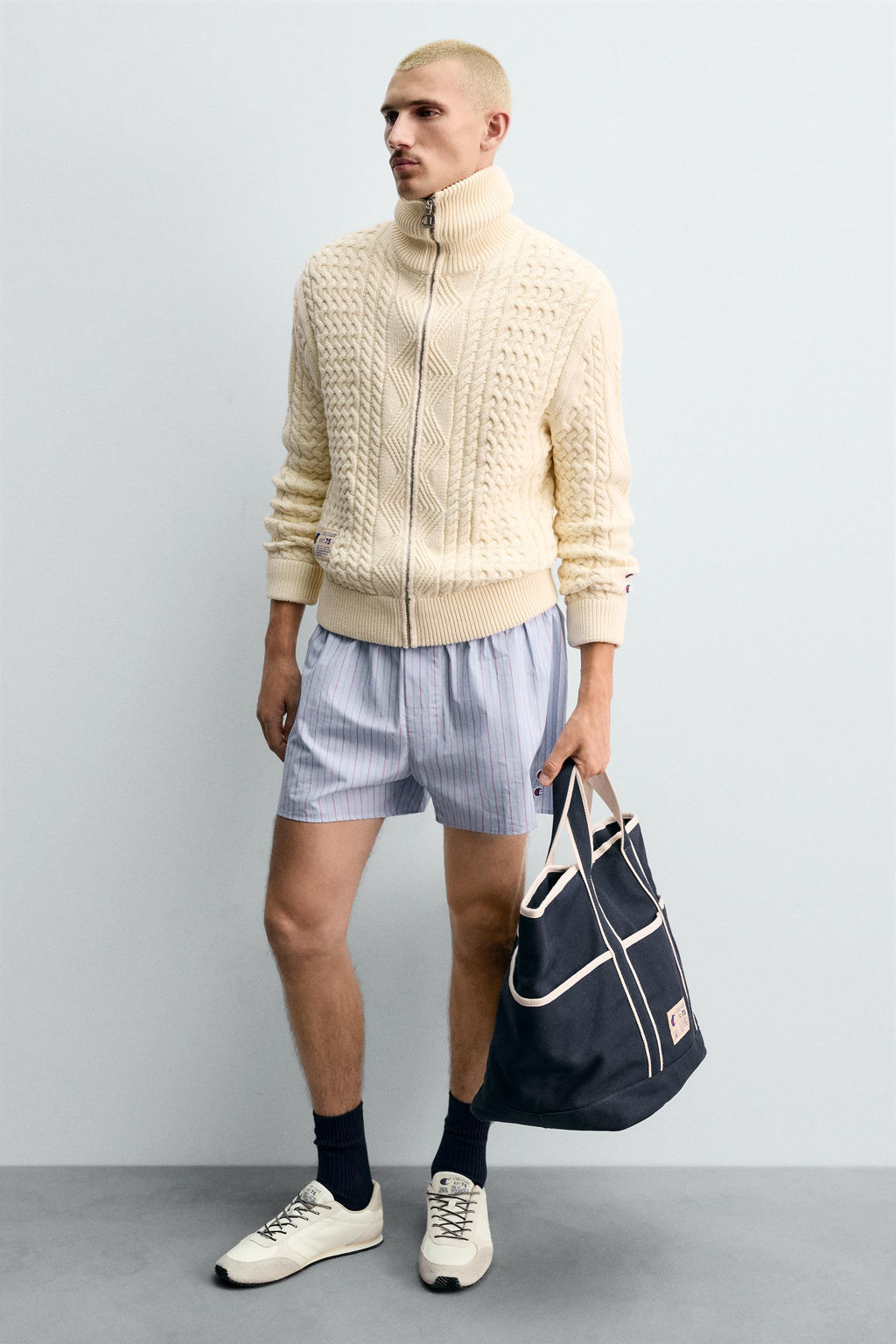 CHAMPION ® X ZARA LEATHER TRAINERS  фото 8